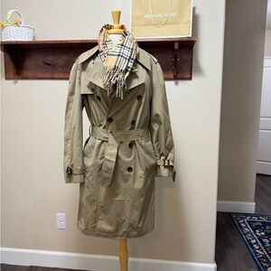 Classic London fog trench coat
